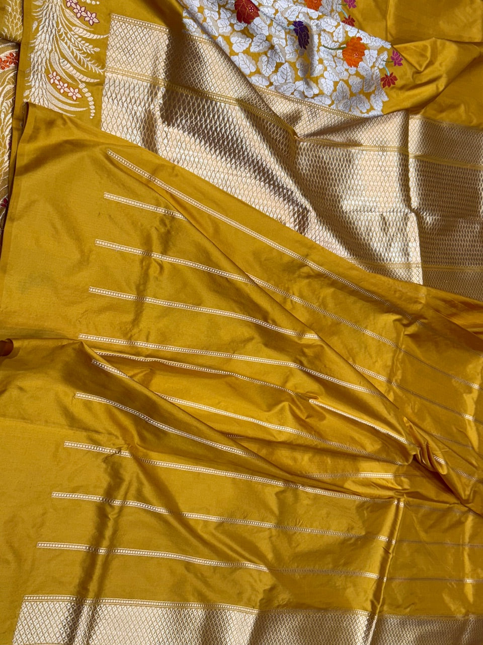 Yellow Handwoven Pure Silk Saree