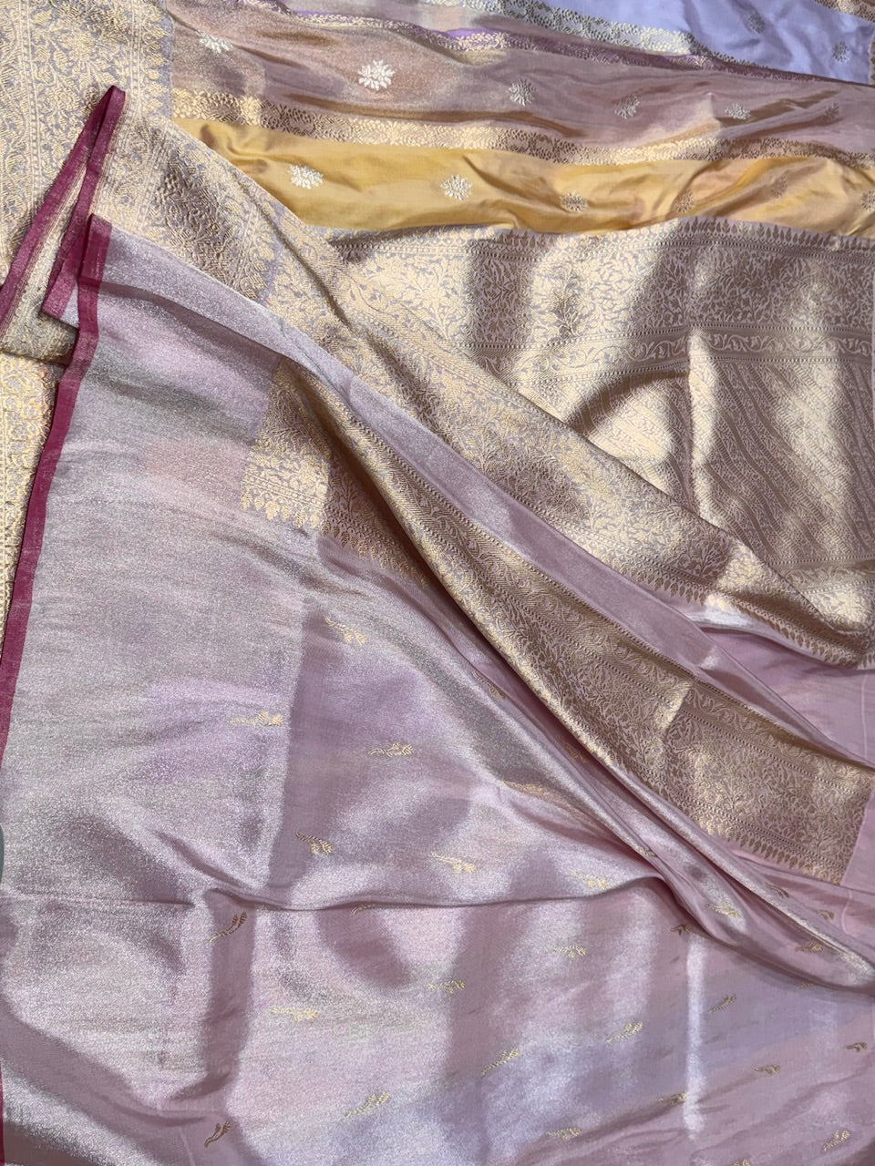 Lavender Ektara Handwoven Rangkaat Saree