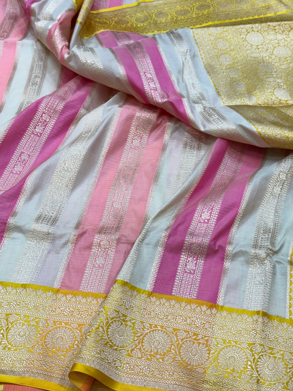 Multicolour Banarasi Pure Katan Silk Saree