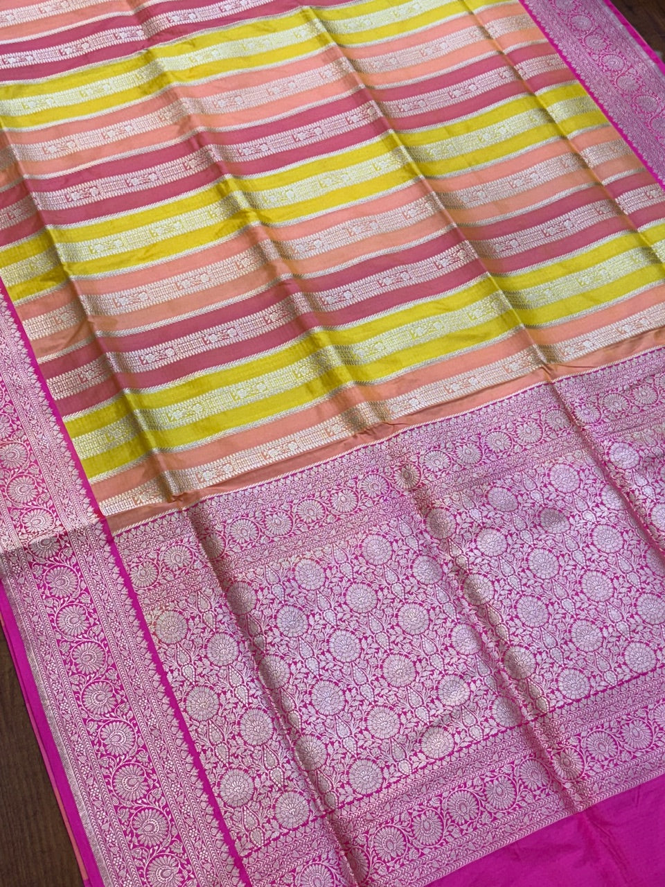 Multicolour Banarasi Pure Katan Silk Saree
