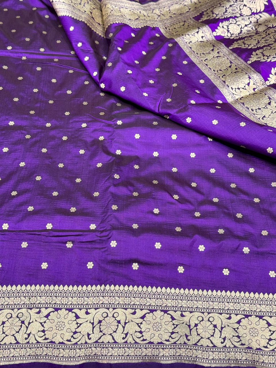 Purple Pure Silk Saree