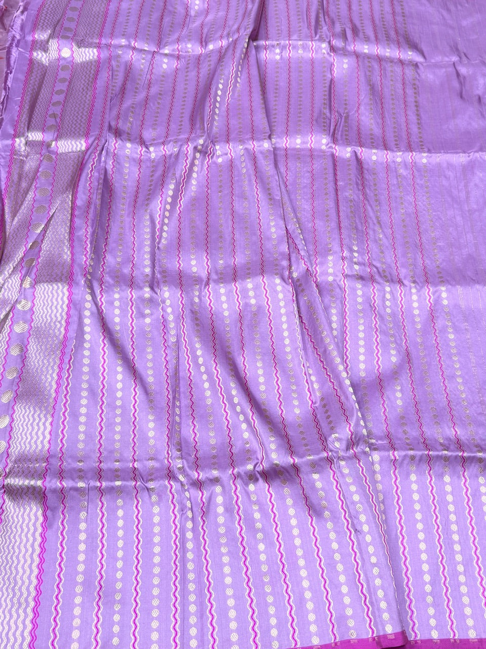 Lavender Handwoven Banarasi Pure Silk Saree