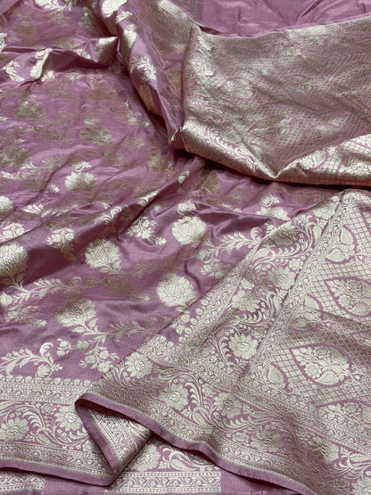 Gajiri Pink Banarasi Pure Silk Saree