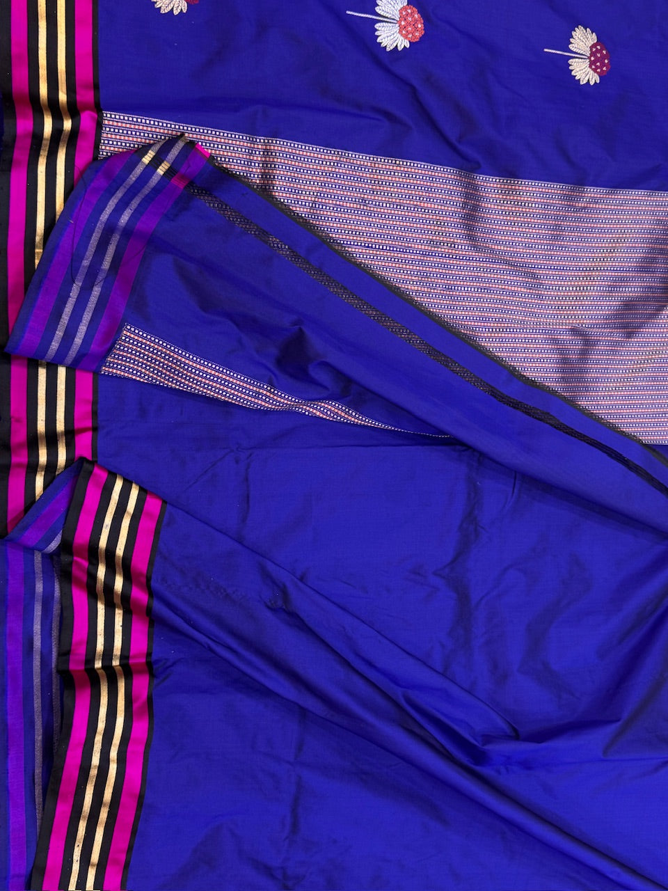 Handwoven Pure Satin Border Saree
