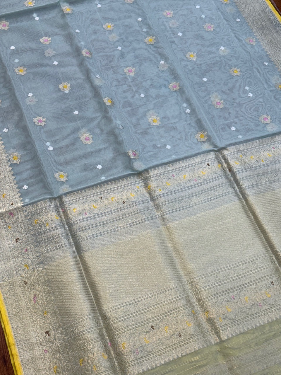 Handwoven Pure Banarasi Organza Silk Saree