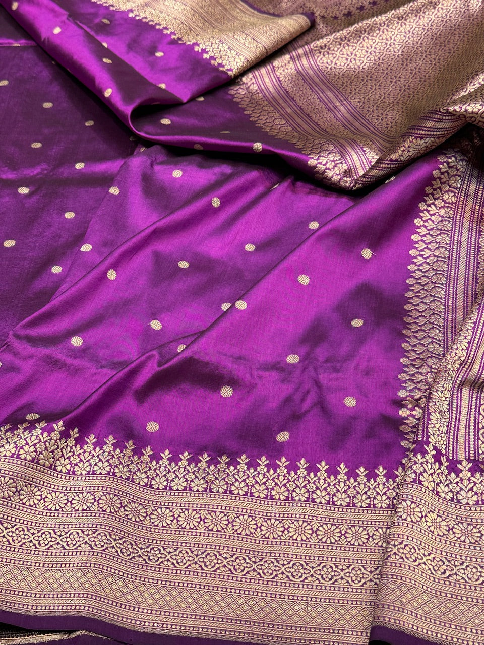 Purple Handwoven Pure Silk Saree