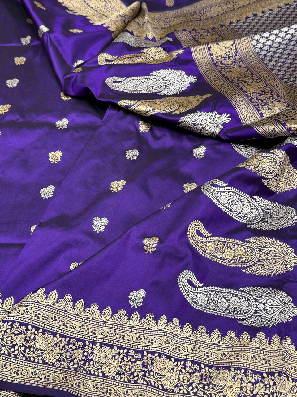 Royal Blue Handwoven Pure Silk Saree