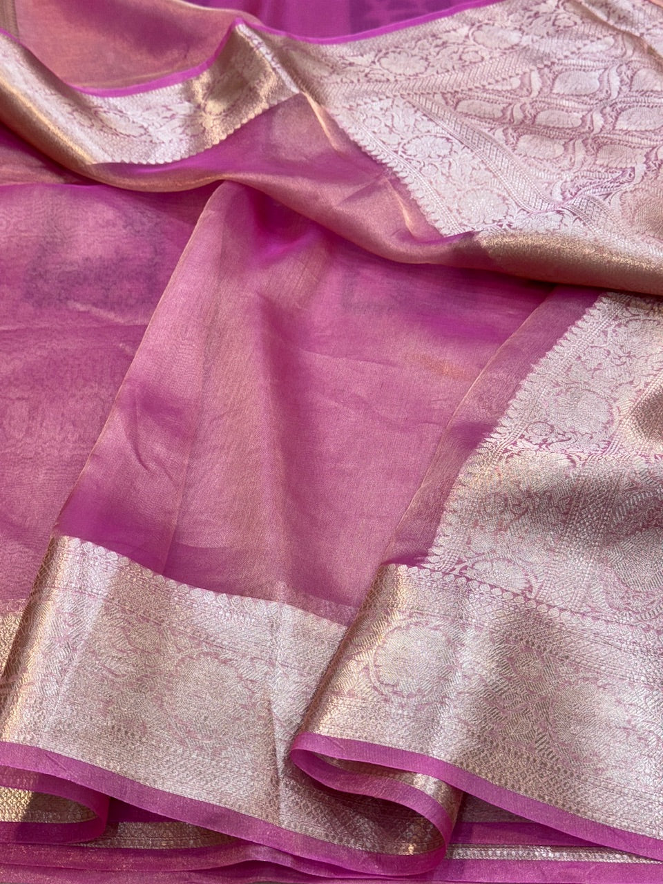 Pink Pure Tissue Saree