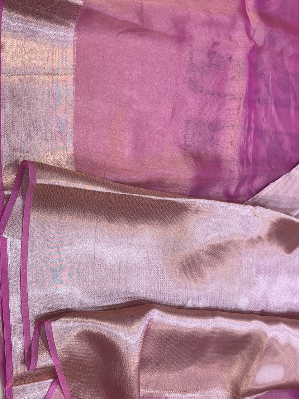 Pink Pure Tissue Saree