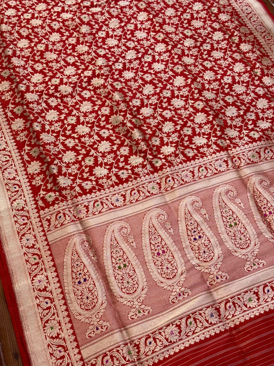 Rani Pink Handwoven Pure Silk Saree