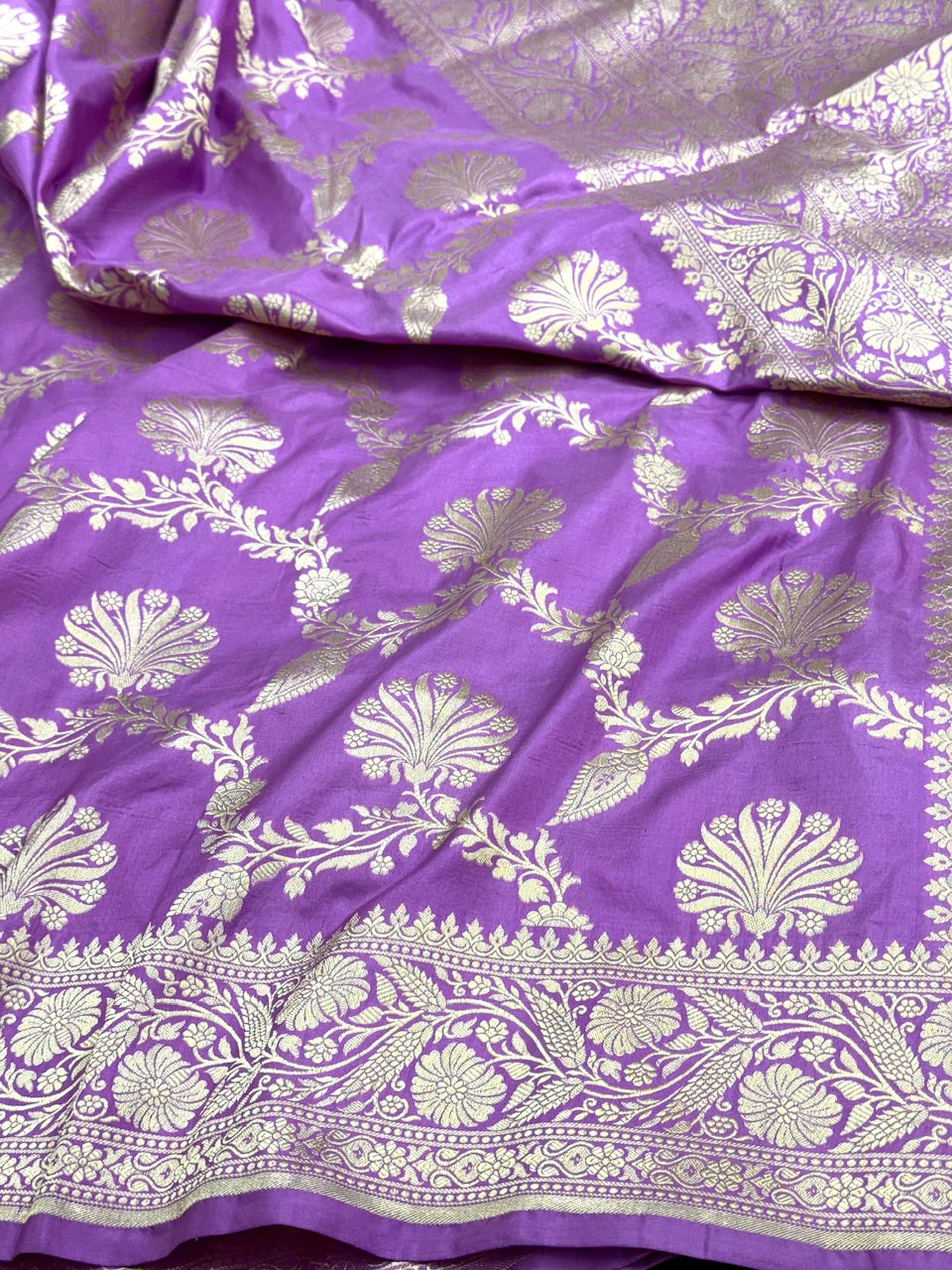 Lavender  Pure Silk Saree