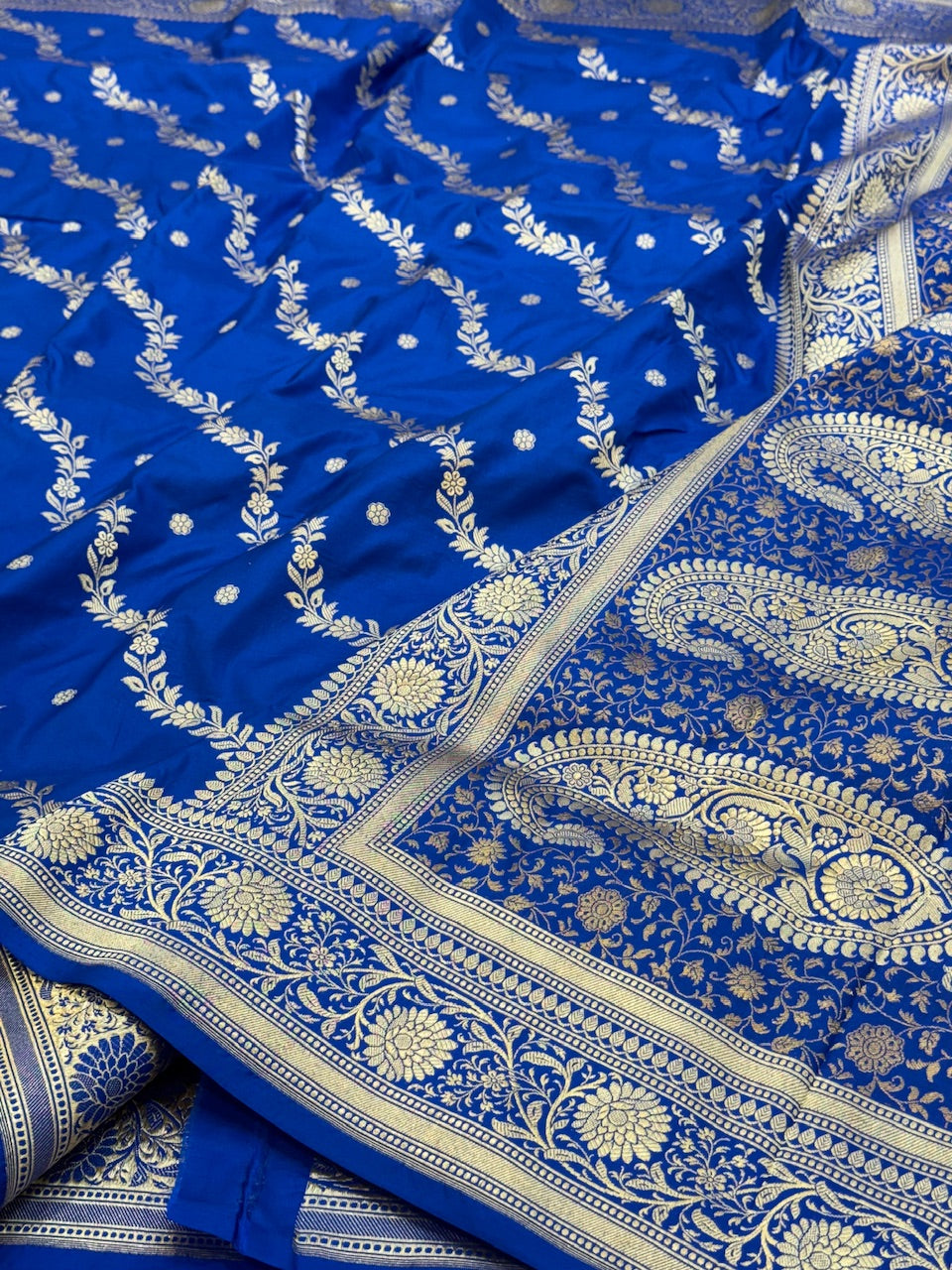 Royal Blue Pure Silk Saree