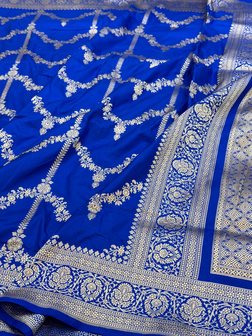 Royal Blue Pure Silk Saree