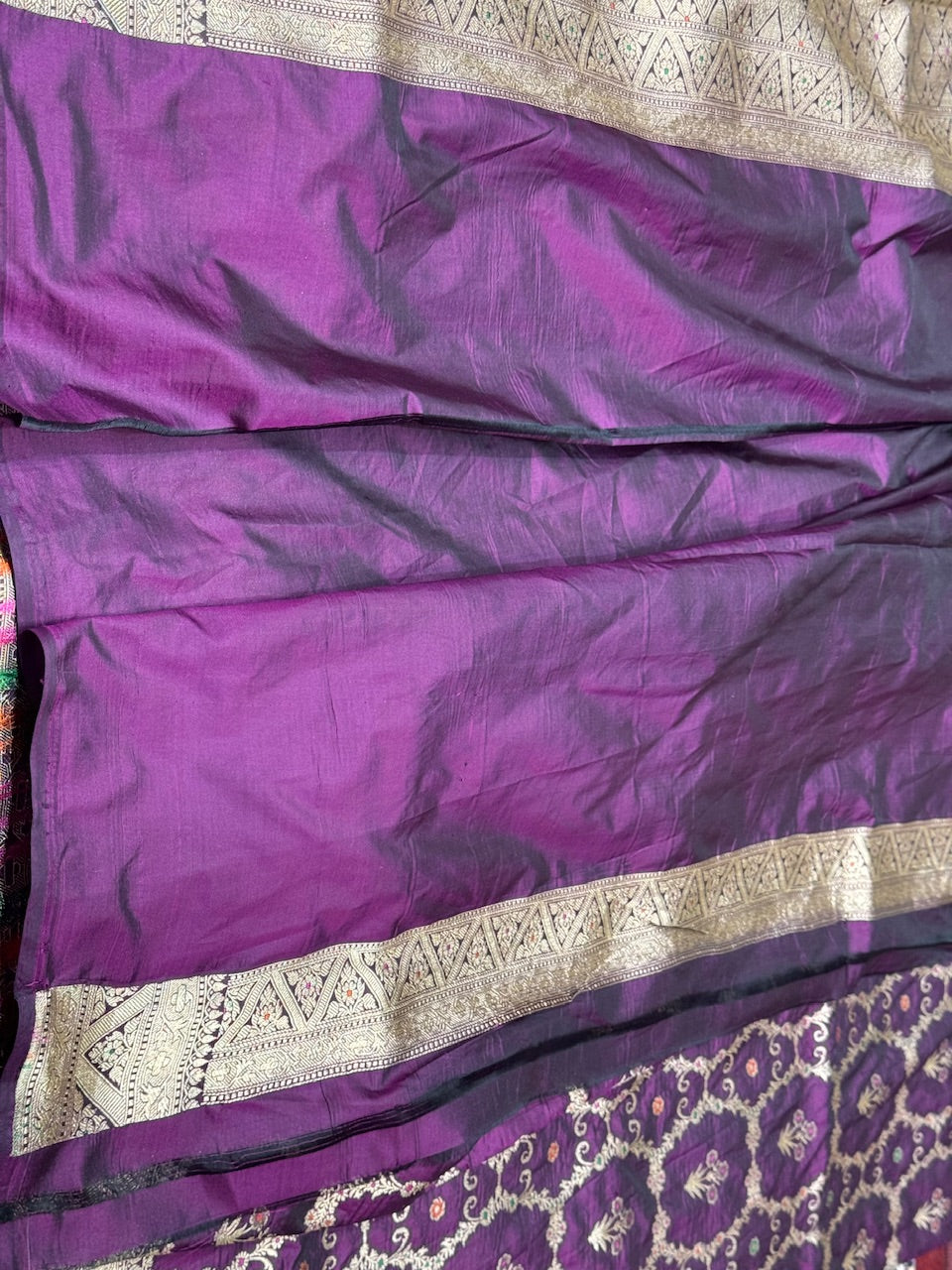 Magenta Minakari Pure Silk Saree