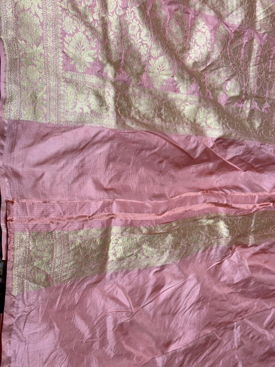 Onion Pink Pure Silk Saree