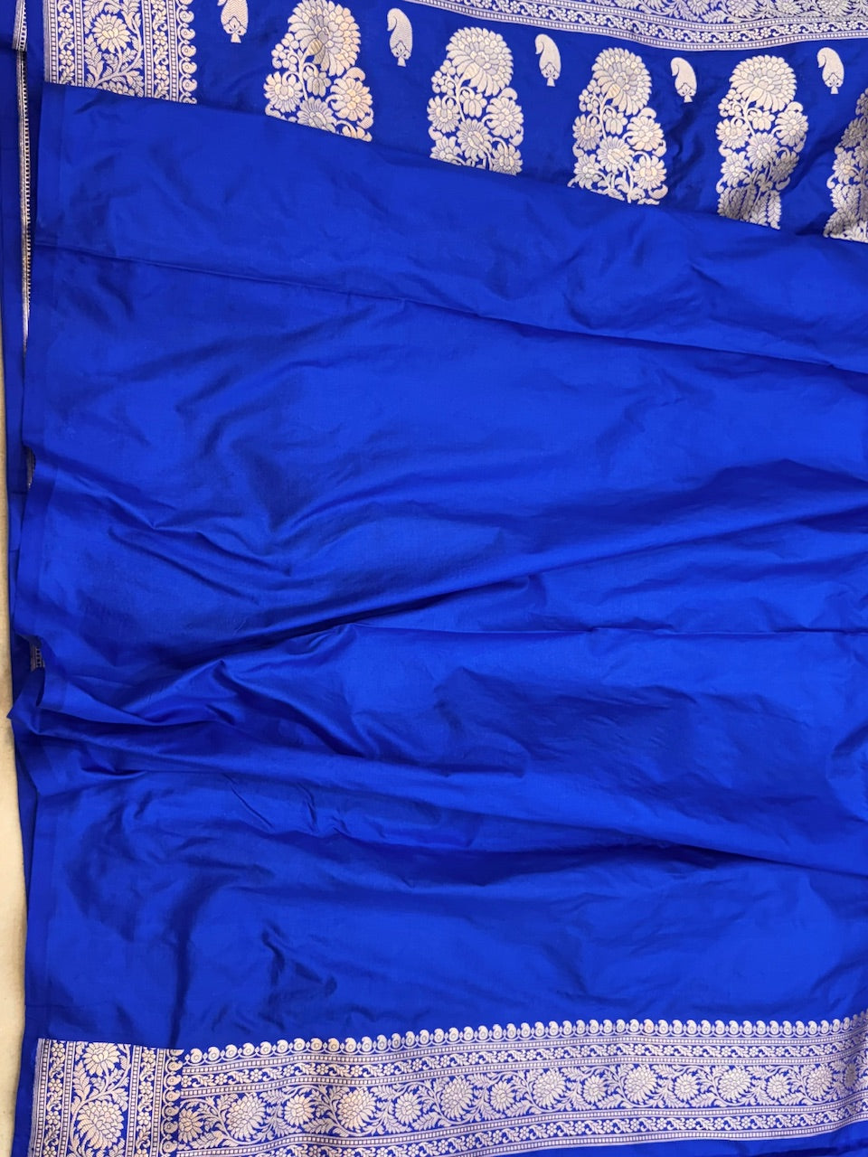 Royal Blue Minakari Pure Silk Saree