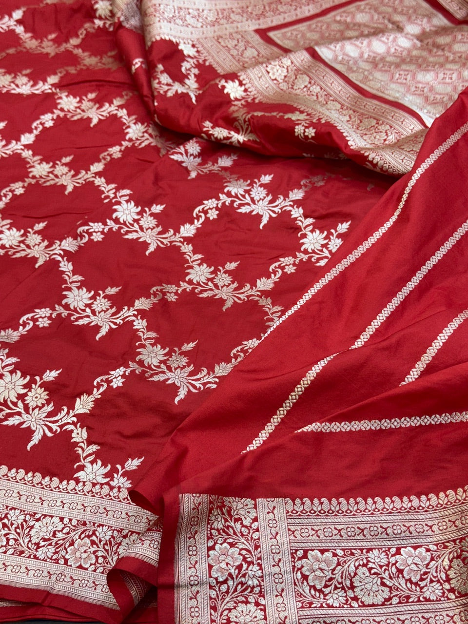 Red Pure Silk Saree