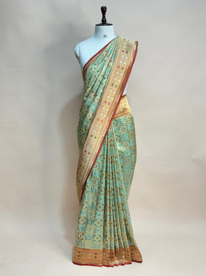 Banarasi Minakari Pure Tissue Silk Saree