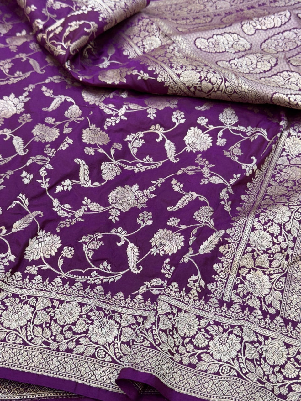 Purple Pure Silk Saree