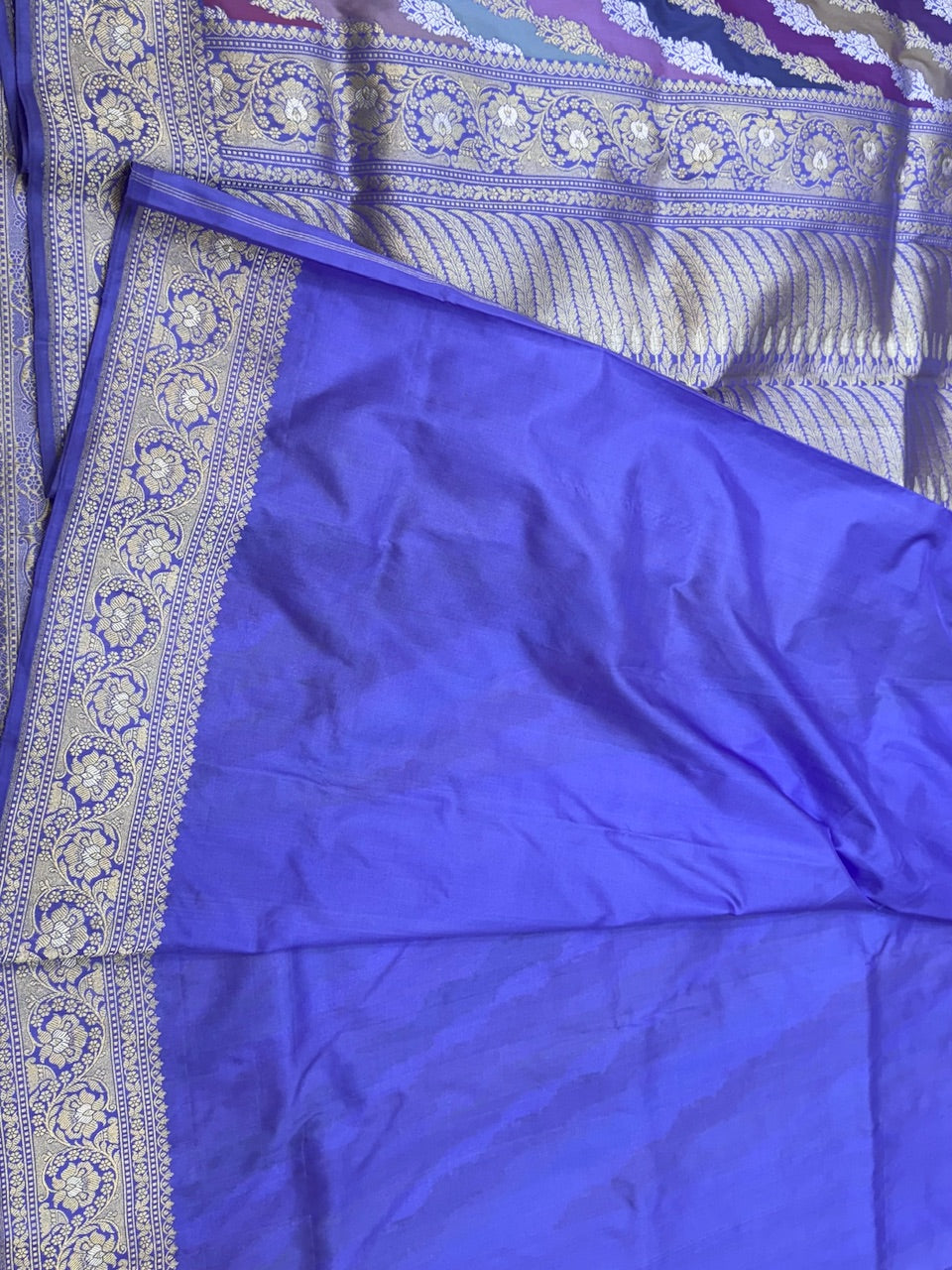 Lavender Rangkaat Handwoven Banarasi Saree