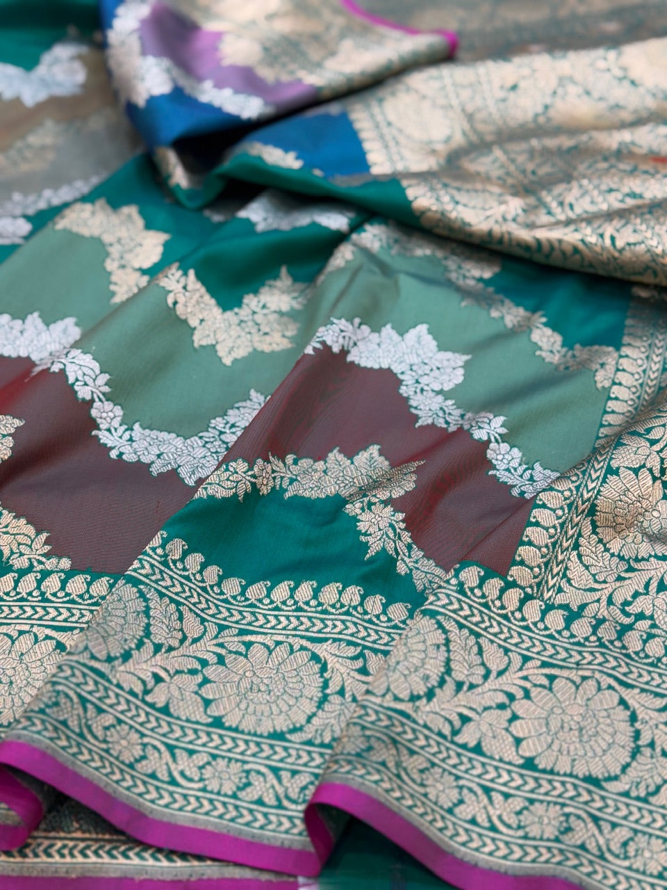 Green Rangkaat Handwoven Banarasi Saree