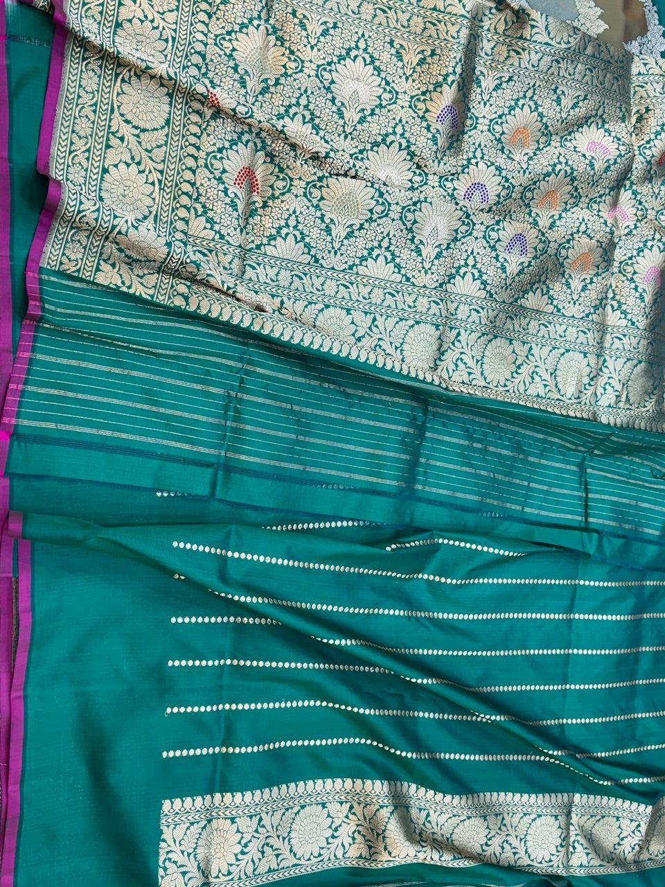 Green Rangkaat Handwoven Banarasi Saree