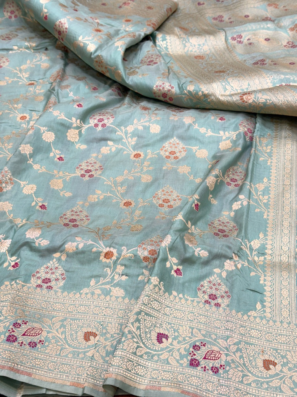 Banarasi Minakari Pure Katan Silk Saree | Pure Silk | Minakari Work | Cutwork Technique | Banarasi Katan Silk Saree