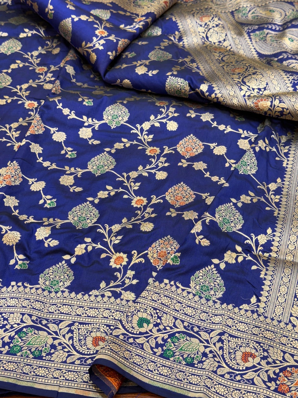 Banarasi Minakari Pure Katan Silk Saree | Pure Silk | Minakari Work | Cutwork Technique | Banarasi Katan Silk Saree