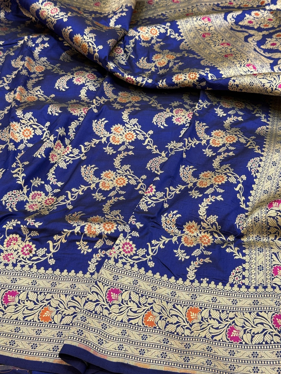 Banarasi Minakari Pure Katan Silk Saree | Pure Silk | Minakari Work | Cutwork Technique | Banarasi Katan Silk Saree