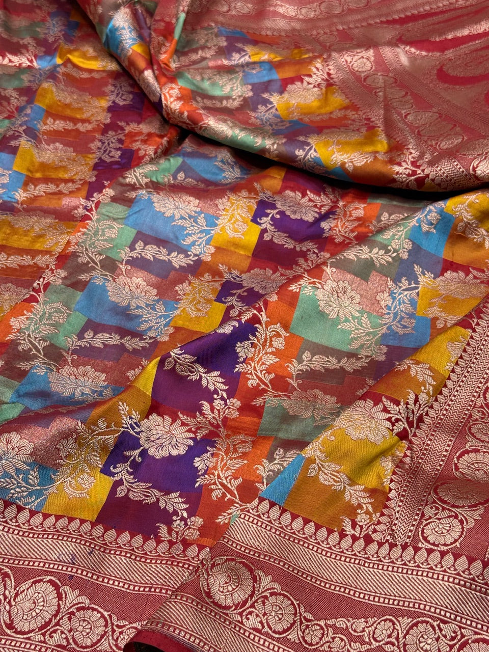 Red Rangkaat Pure Banarasi Saree