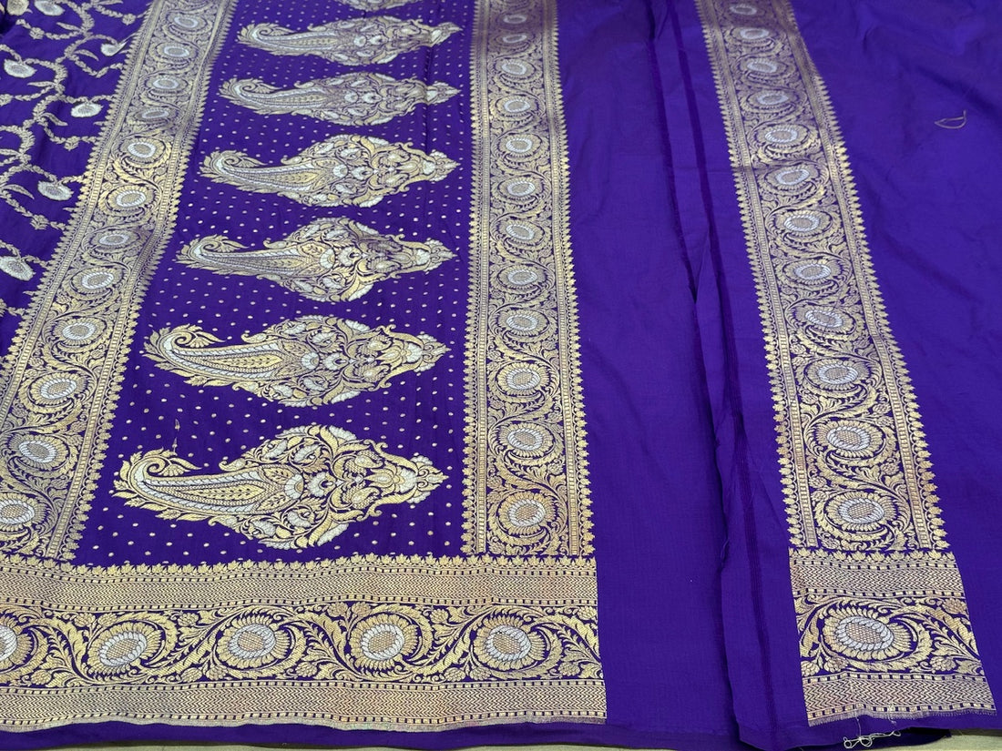 Purple Sona Rupa Pure Silk Saree