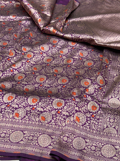 Banarasi Minakari Pure Silk Brocade Saree