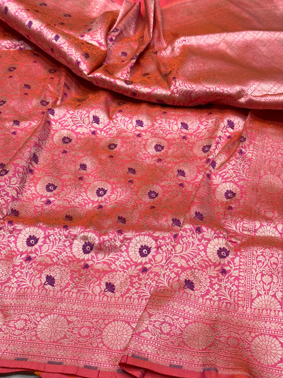 Banarasi Minakari Pure Katan Silk Brocade Saree – Rich Traditional Brocade Weave