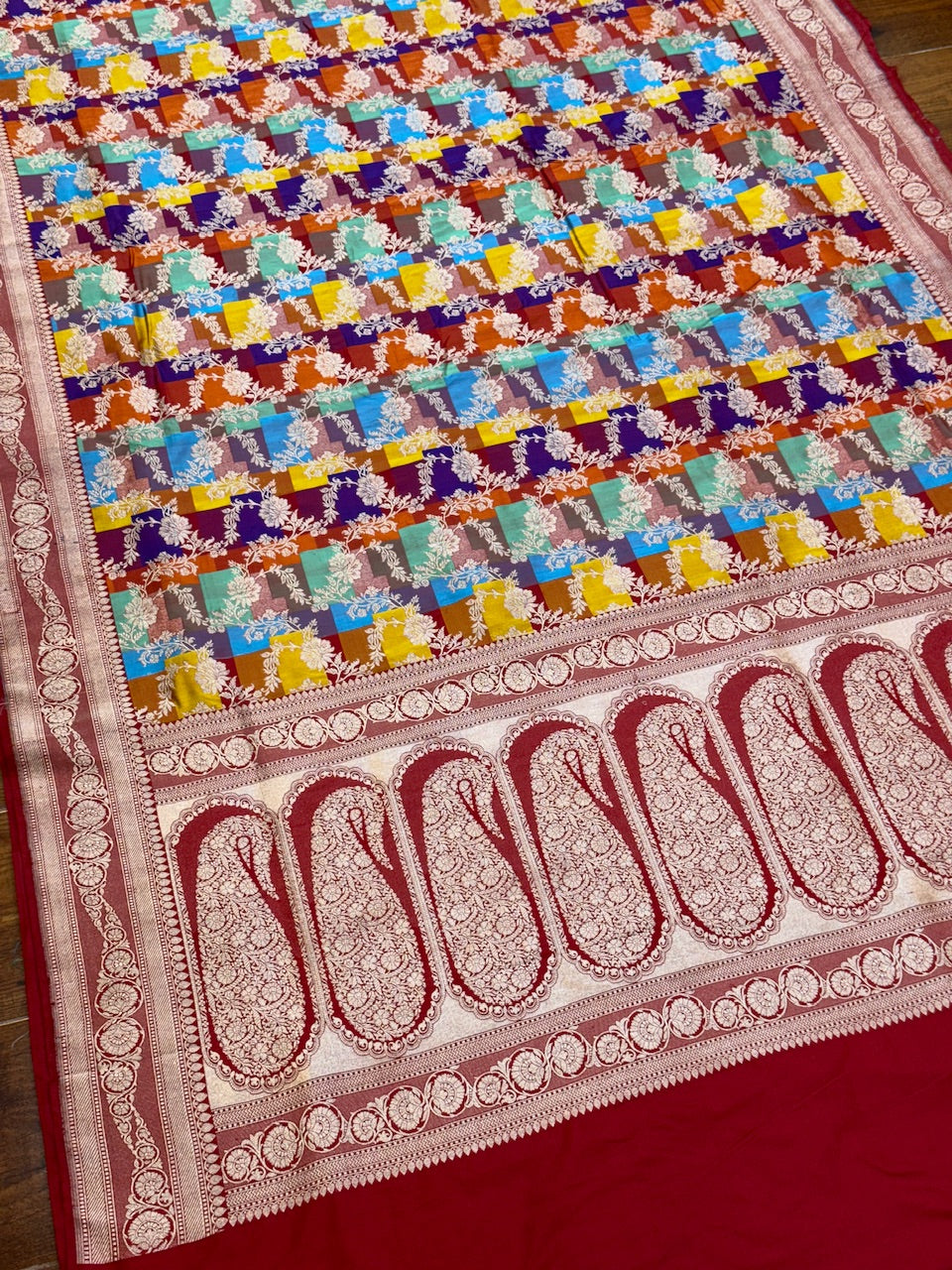 Red Rangkaat Pure Banarasi Saree