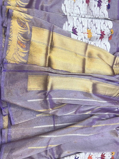 Handwoven Banarasi Tissue Silk Saree