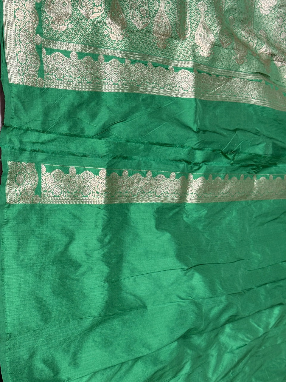 Green Sona Rupa Pure Silk Saree