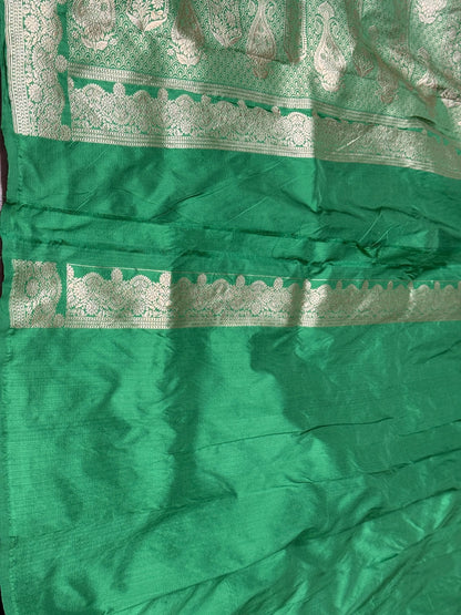 Green Sona Rupa Pure Silk Saree