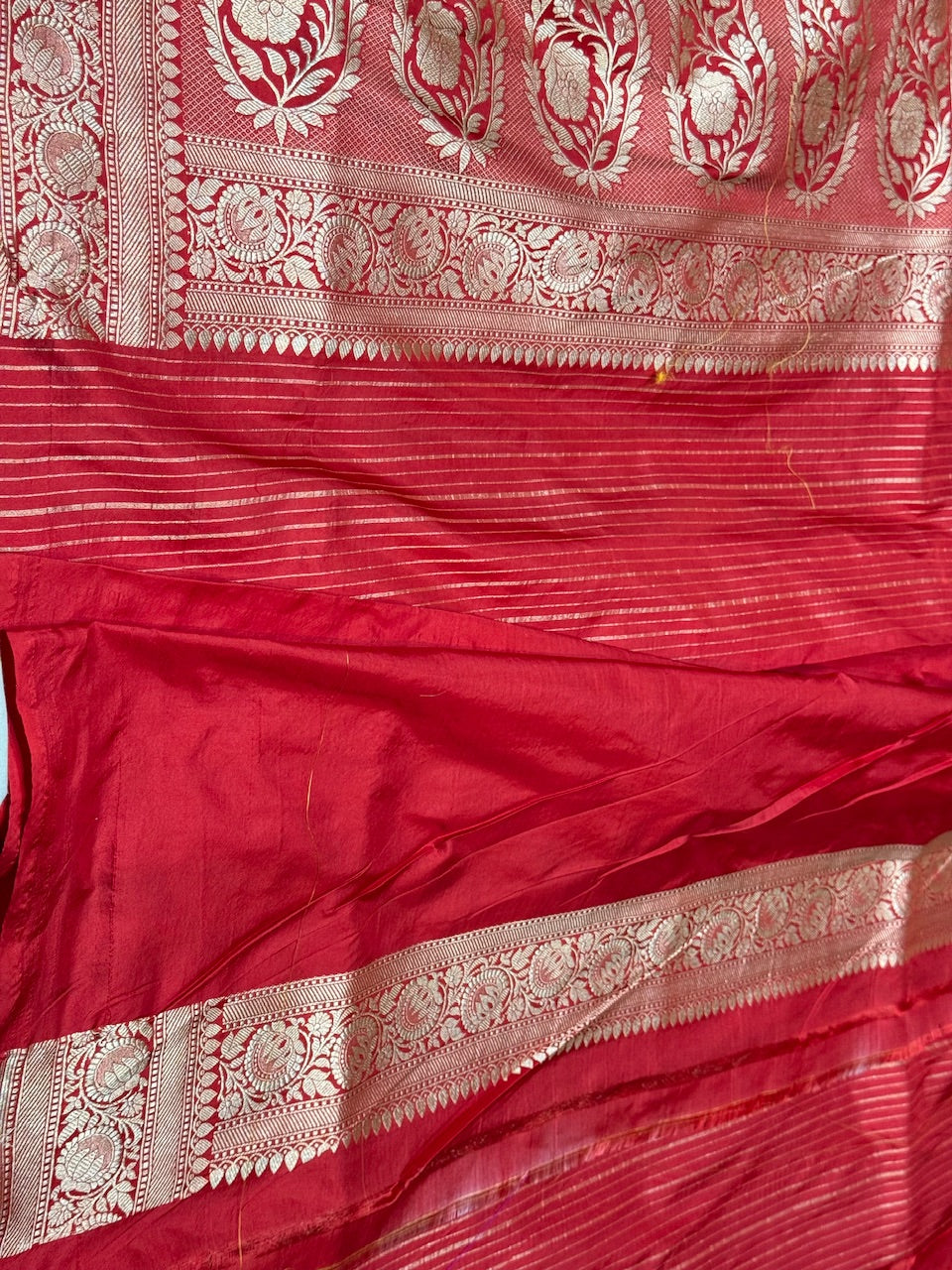 Red Minakari Pure Silk Brocade Saree