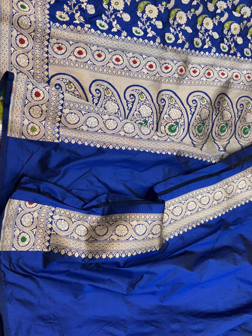 Royal Blue Minakari Pure Silk Saree