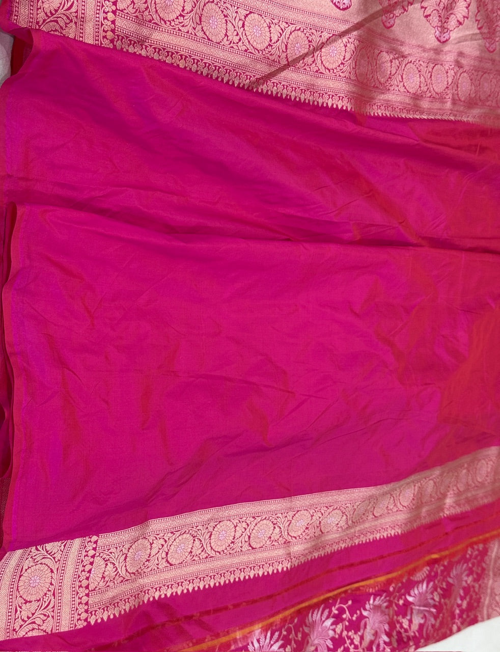 Banarasi Sona Rupa Pure Silk Saree – Gold &amp; Silver Zari Cutwork  in Pure Katan Silk