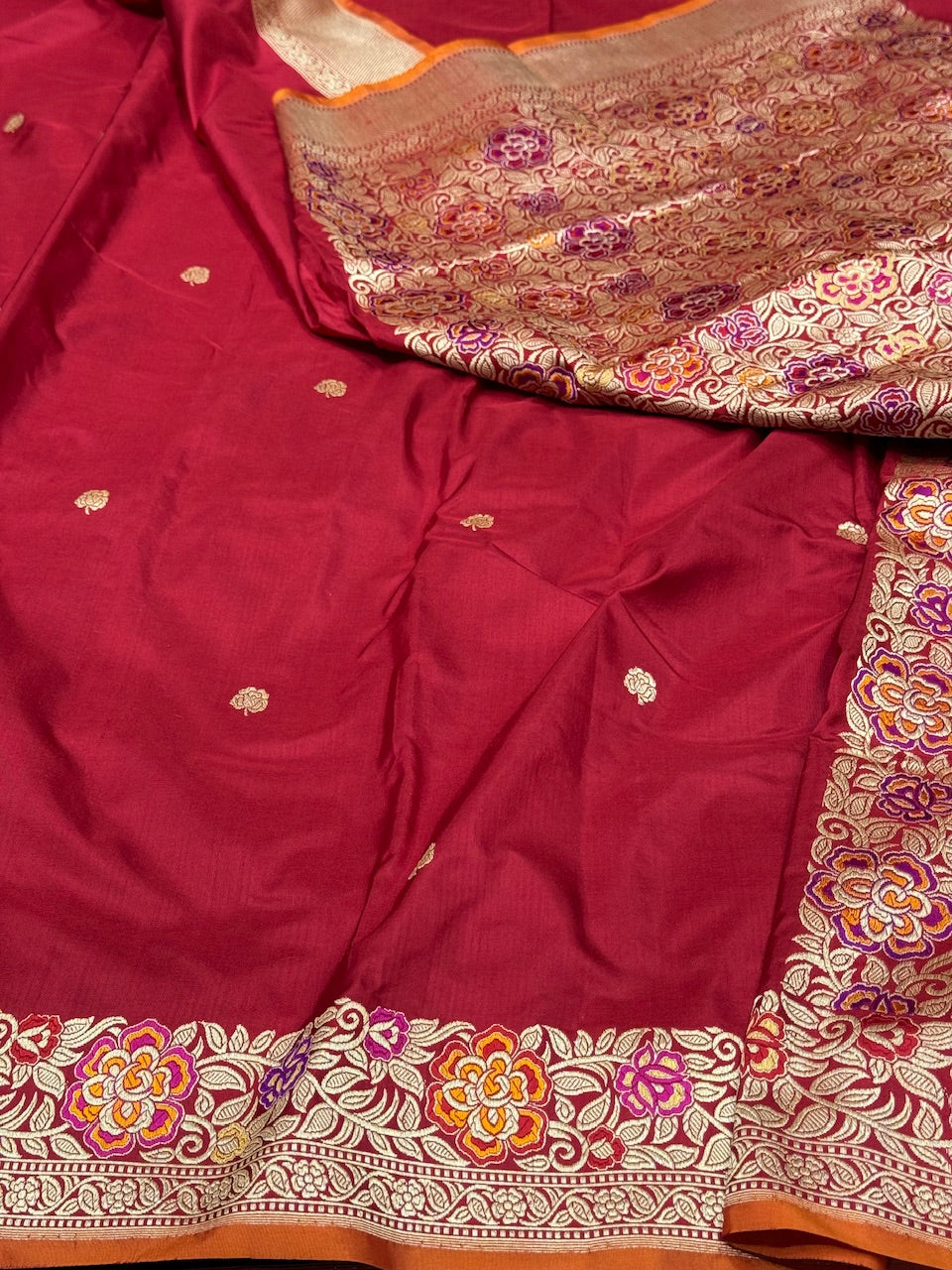 Red Handwoven Banarasi Silk Saree