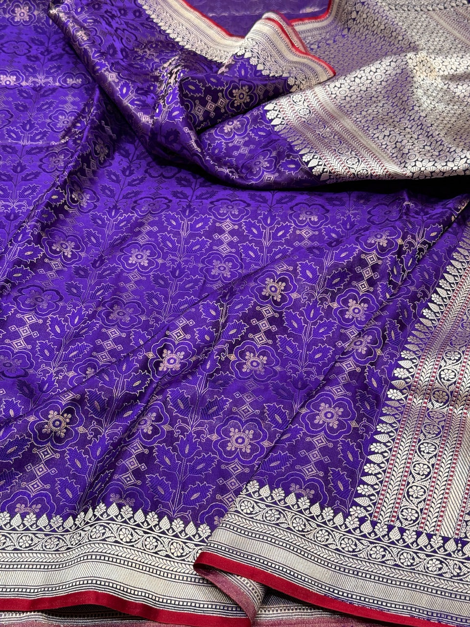 Handwoven Pure Banarasi Satin Silk Saree