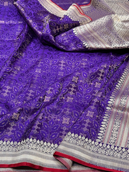 Handwoven Pure Banarasi Satin Silk Saree
