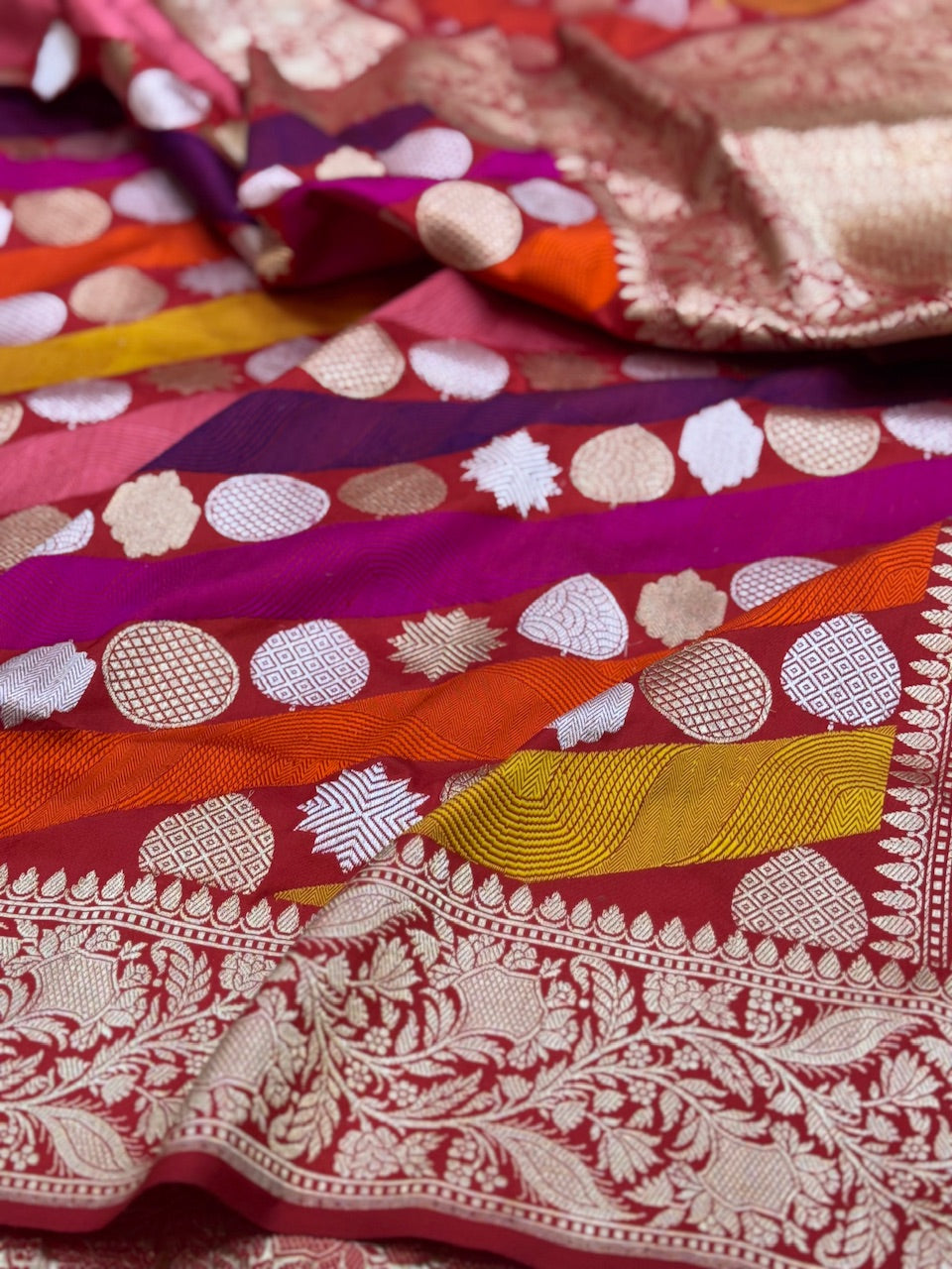 Red Rangkaat Handwoven Banarasi Saree