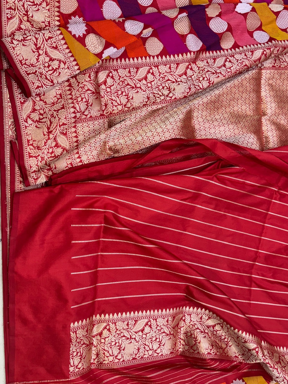 Red Rangkaat Handwoven Banarasi Saree