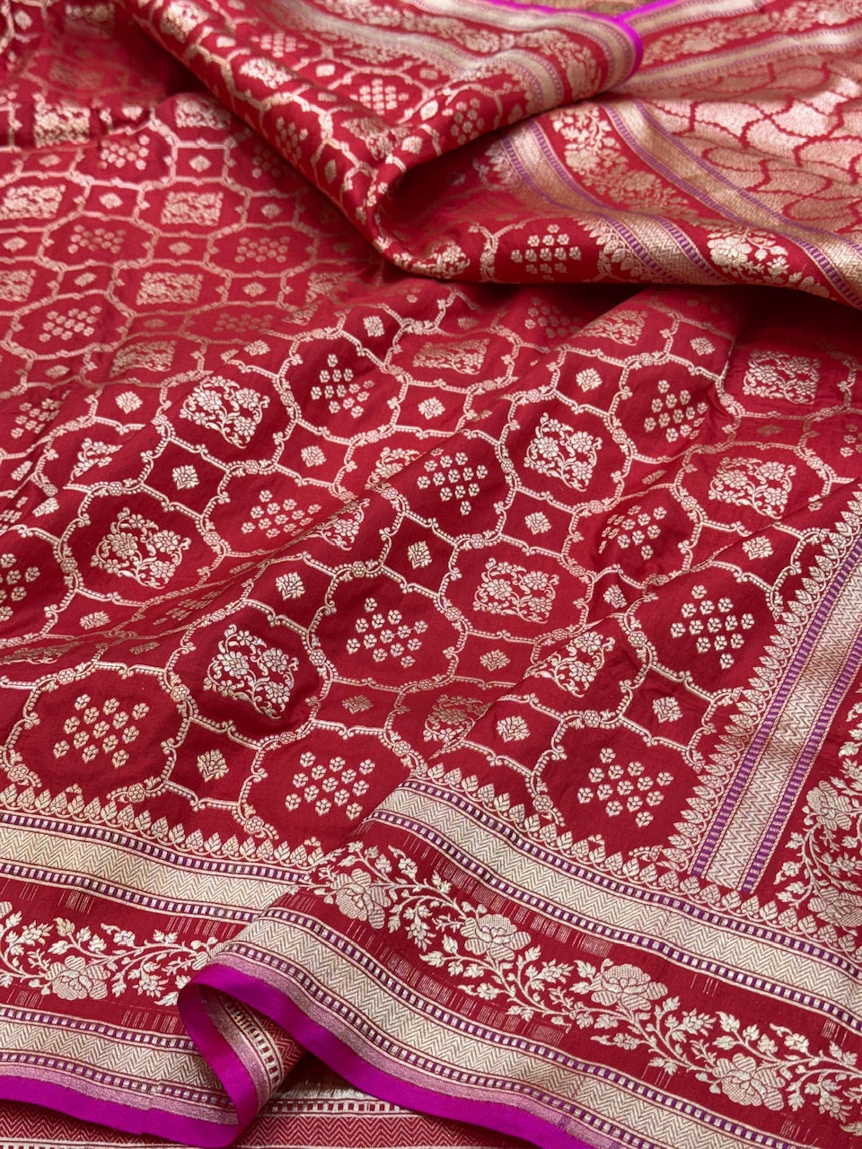 Banarasi Pure Katan Silk Saree | Pure Silk | Cutwork Technique | Banarasi Katan Silk Saree