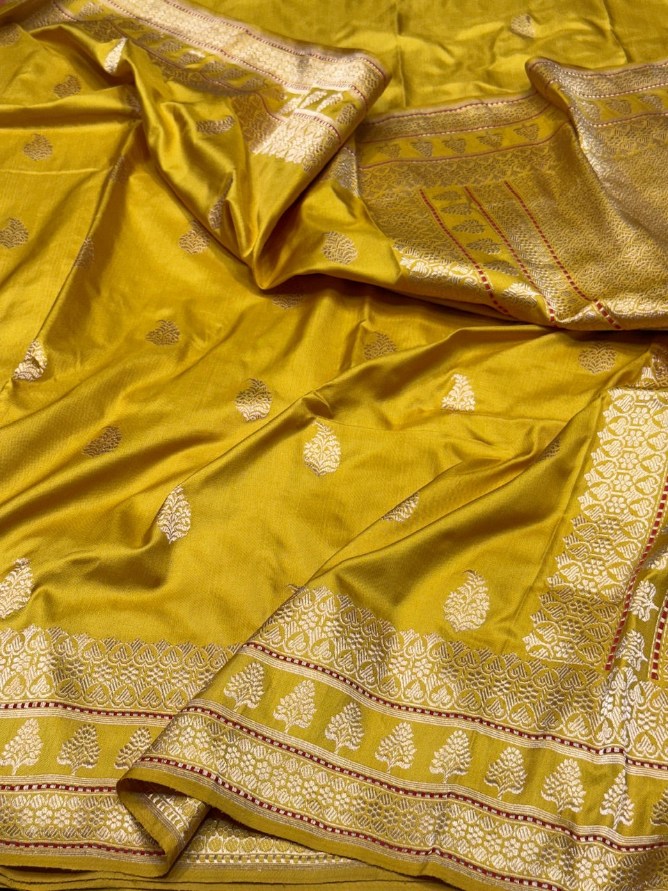 Yellow Handwoven Ektara Pure Silk Saree