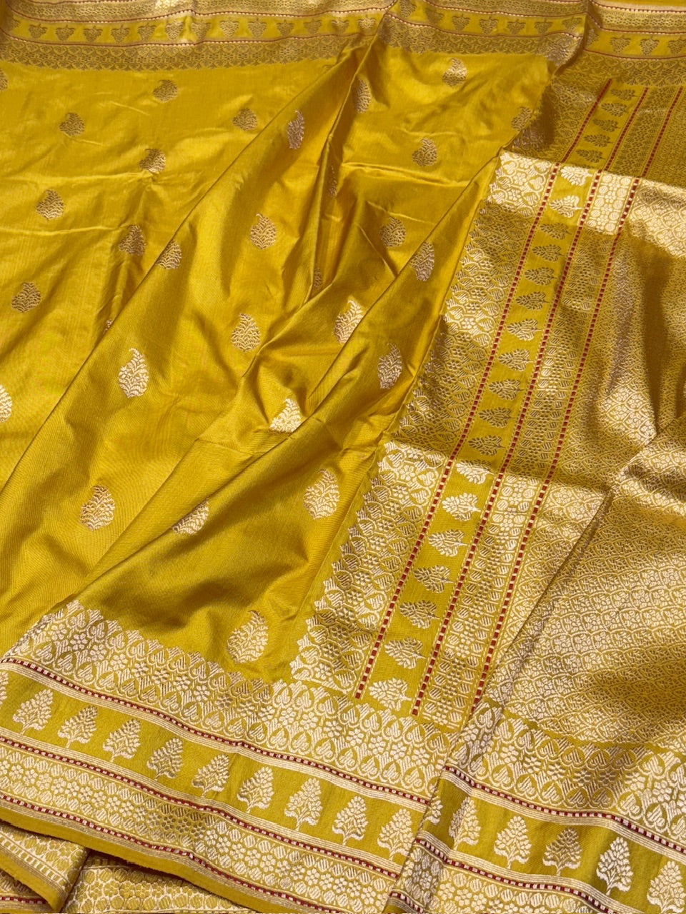 Yellow Handwoven Ektara Pure Silk Saree