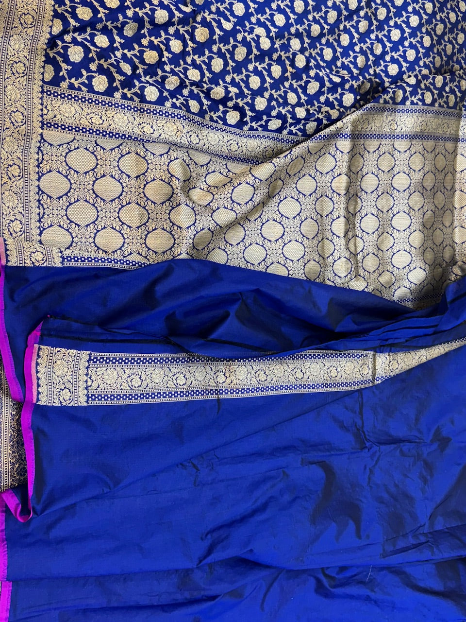 Royal Blue Pure Silk Saree