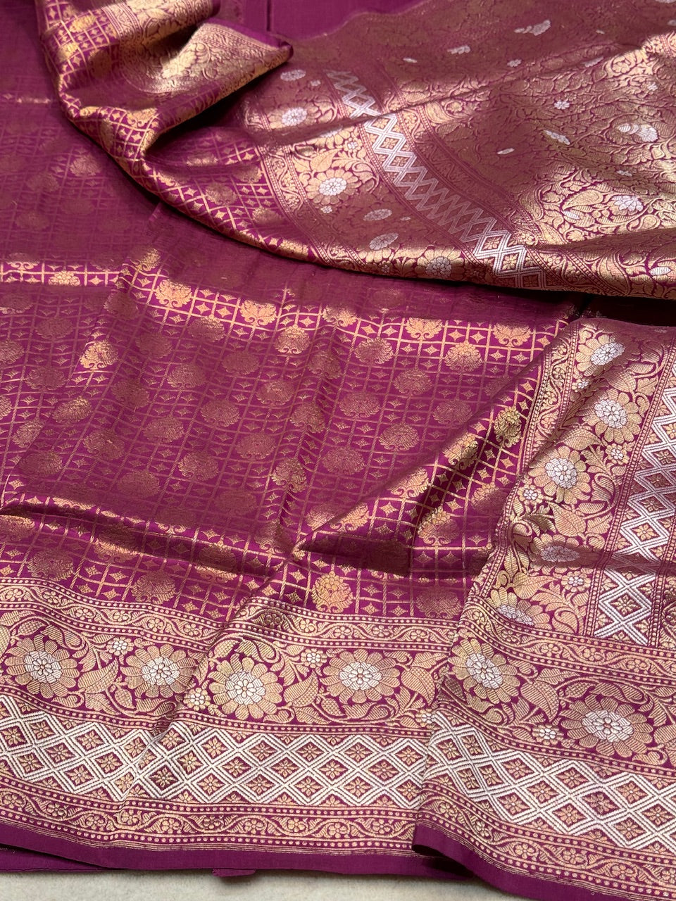 Rani Pink Handwoven Brocade Saree